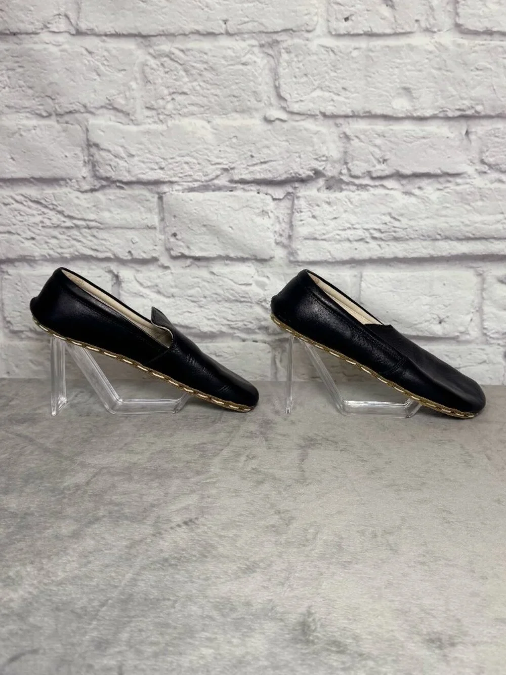 Earthing Harmony Black Leather Grounding Loafers